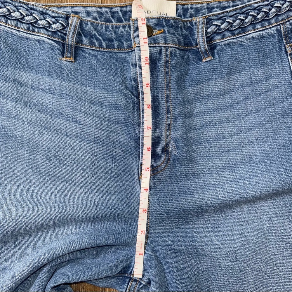 Habitual Easton Wide Leg High Rise Crop Jeans Size 8/29 braid - Picture 4 of 12